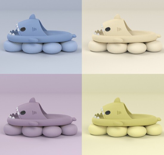 成人立體鯊魚防滑拖鞋浴室拖鞋沙灘拖鞋m2738alex shop