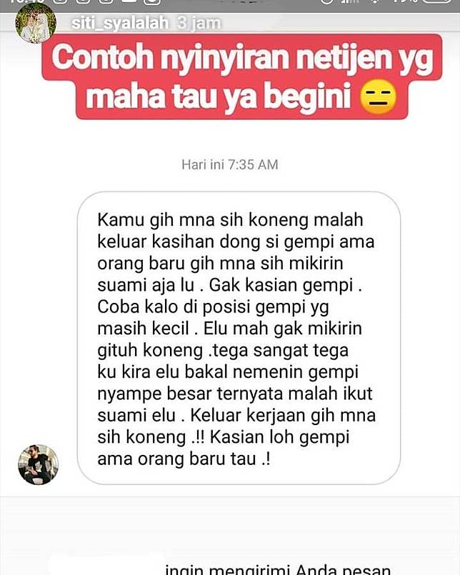 Disebut tidak memikirkan Gempita