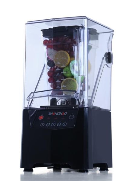 沙冰機商用隔音料理攪拌機奶茶店帶罩冰沙碎冰機榨汁機HA-992 220V 亞斯藍
