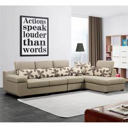 ◎簡約配色襯托臥室的質感|◎|◎品牌:H&D類型:L型沙發尺寸:寬327cm深184cm高94cm承重:建議85KG以下的人使用，超過85KG以上者建議不要只在固點定位乘坐。主材質:布質材質說明:材質