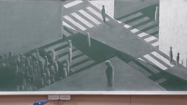日本舉辦畫黑板大賽 學生用粉筆畫出「畢業的十字路口」！