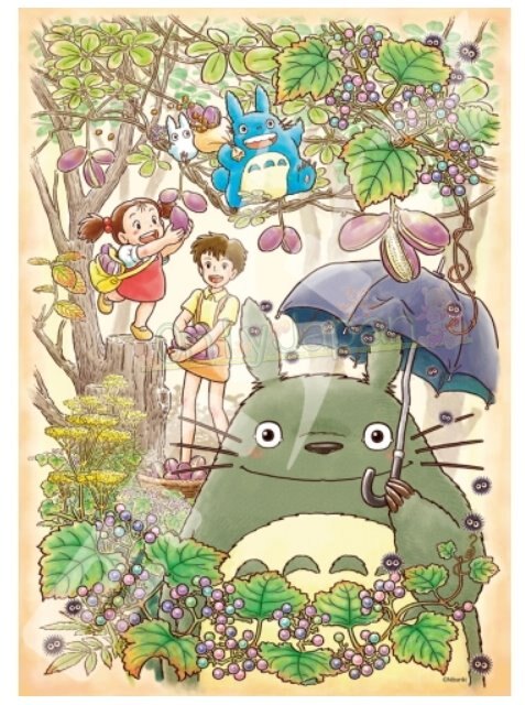 真愛日本 盒裝拼圖 500P 龍貓採果子 宮崎駿 龍貓 totoro 吉卜力 拼圖 桌遊 益智遊戲 收藏 擺飾 現貨+預購