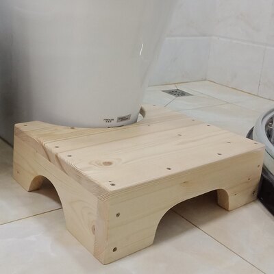 馬桶墊腳凳 加厚實木腳踏板墊腳凳踏腳臺階踏板洗晾衣馬桶增高凳搭腳凳浴室凳『LM2598』