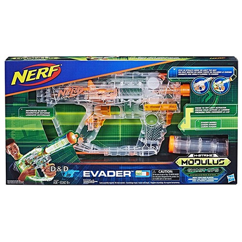 #自由模組 #NERF #玩具槍 #射擊遊戲★ 可透過內部的發光組件 讓整把槍發出有如鬼魅般的綠光★ 附有 12 發子彈商品品牌：孩之寶 Hasbro 適合年齡：8 歲以上商品材質：塑膠商品尺寸(公分