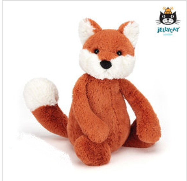 啦啦看世界 Jellycat 英國玩具 / 18公分文青小狐狸 玩偶 彌月禮 生日禮物 情人節 聖誕節 明星 療癒 辦公室小物