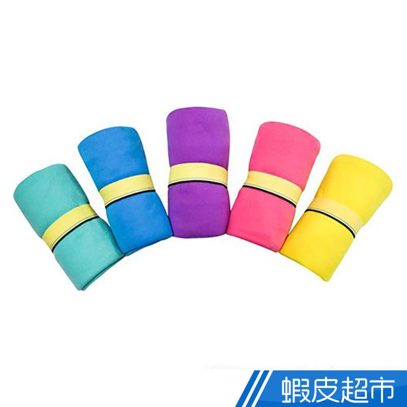 超細纖維材質 彈性綁帶設計 小巧輕量易攜帶 外出使用超快乾 規格:145cm x 90cm 材質/成分:100%聚酯纖維 產地(國家):台灣 清洗方式:清潔方式 1.請勿使用冷洗精或柔軟精清洗，以免破壞纖維組織，建議使用一般中性清潔劑清洗使用。 2.長時間使用後，布面上會殘留汙垢，請定時做清潔，以保持乾淨。 注意事項 1. 請勿使用漂白劑，以免破壞纖維組織。 2. 請勿與其他衣物混洗，以免?紗。 3. 深色布料初期洗滌後會產生少許脫色，屬於正常現象。 退換貨須知： 商品到貨隔日享蝦皮15天鑑賞(猶豫)期之權益【鑑賞(猶豫)期非試用期】，辦理退貨商品必須是全新狀態且包裝完整，否則將會影響退貨權限。 ●因衛生考量而密封之個人衛生用品，如拆封檢查試穿（用）後再次出售，有影響衛生之虞。故除商品本身有瑕疵外，縱使拆封後可恢復原狀，均不提供退換貨服務，請務必確認有購買商品需求再行拆封，以免影響權益。 ●網頁商品會因為使用不同的品牌螢幕以及解析度不同，造成圖片顏色呈現略有不同，請以實品顏色為準。   親愛的買家， 由於超商有相關超材重量限制 (材積：需 ≦ 45cm*30cm*30cm，最長邊 ≦ 45cm，其他兩邊則需均 ≦ 30cm；重量不得超過10公斤)，故選擇超商取件，建議您下單1件商品為主，若下單商品超過2件(含)，建議選擇  蝦皮宅配  物流方式，以避免因超材超重無法配送而取消訂單。