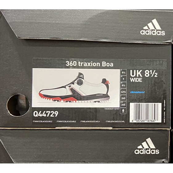 [COSCO代購] C123193 ADIDAS GOLF FOOTWEAR 阿迪達斯男高爾夫球鞋 360 TRAXION BOA系列PS.圖片僅供參考,商品以實物為准!BOA旋鈕鞋帶鬆緊系統CLIM