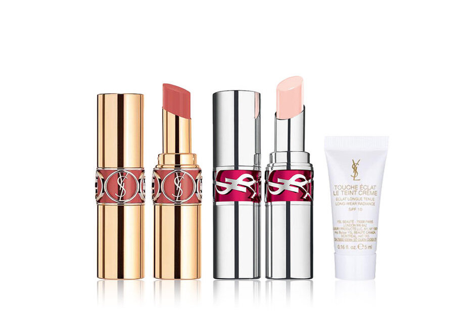 YSL 水唇膏+CANDY唇膏 純慾雙唇組