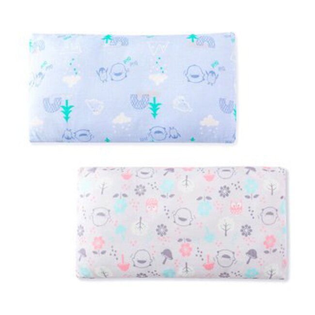 黃色小鴨 嬰幼兒紗布方枕-藍/粉【德芳保健藥妝】