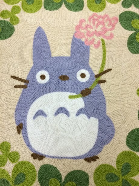 【真愛日本】14112500001 棉質刺繡抱枕套-四葉幸運草 宮崎駿 龍貓 TOTORO 豆豆龍 枕頭套 日本帶回