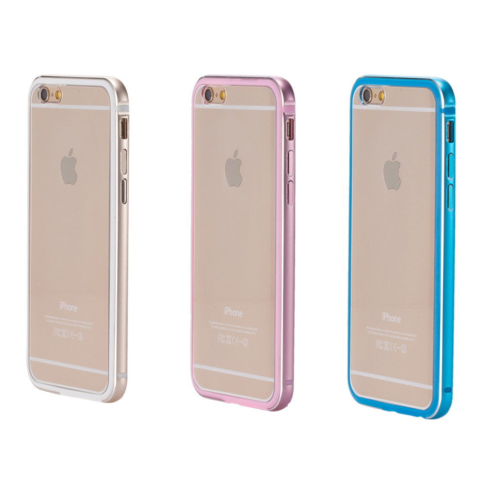 『限時5折』薄型金屬邊框透明背蓋【A588】 手機殼 iPhone 6s Plus / iPhone 6 Plus i6s TPU金屬保護框 鋁合金邊框 透明殼 保護套 手機套 i6/6s配件