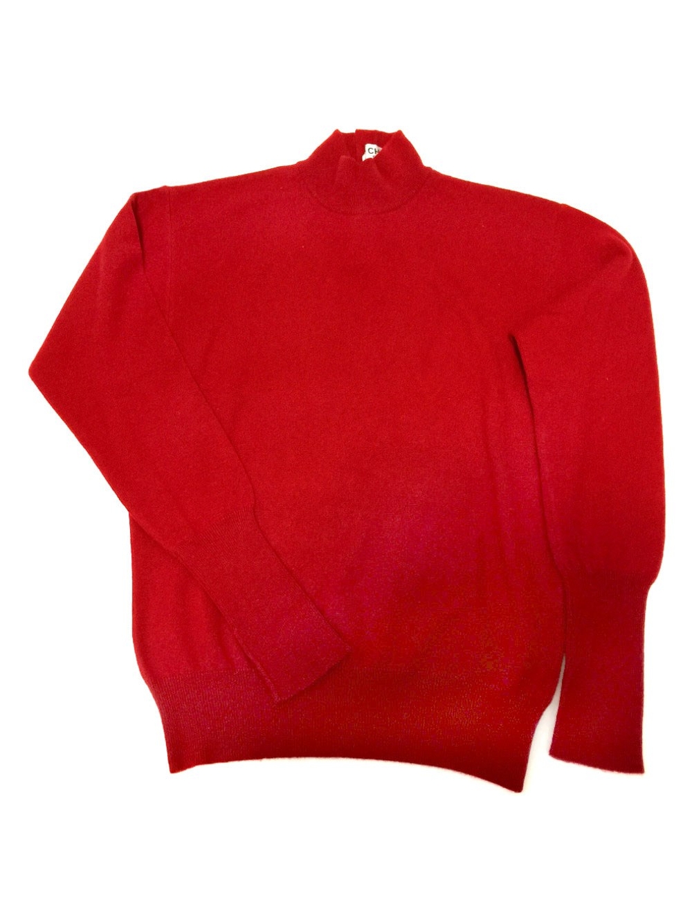 實體商品編號：K00222271 產品名稱：CHANEL CHANEL BOUTIQUE C-TK-5914長袖高領可可鈕扣毛衣 型號。： - 紅色 尺寸（約）： 尺寸說明：40 肩寬：45cm 衣長