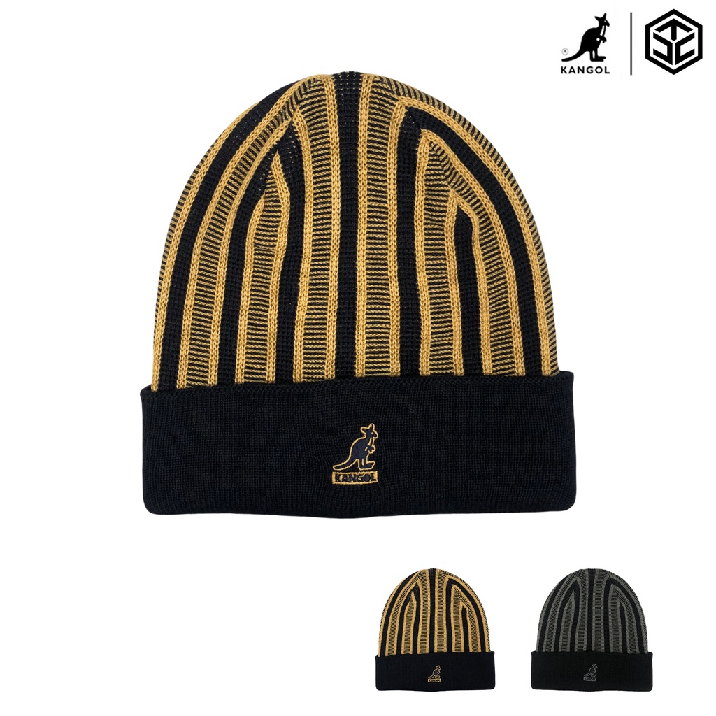 KANGOL RIB STRIPE 毛帽 頭顱帽 細針長毛帽 多色 反折 兩用毛帽 毛帽 秋冬必備 百搭毛帽 袋鼠帽