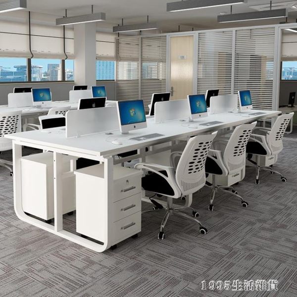 屏風辦公家具電腦桌椅組合2/4/6人位簡約現代辦公工作桌 1995生活雜貨NMS