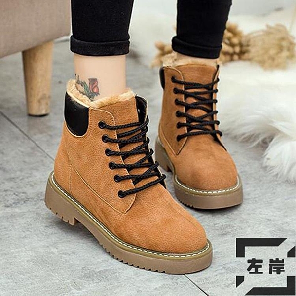 2019新款棉鞋女學生冬季防滑短筒雪地靴加絨加厚保暖短靴女鞋防水