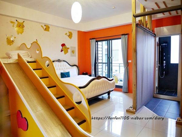 宜蘭五結【貝兒的家-孩子的滑梯民宿】#溜滑梯 #卡通主題房 #親子民宿 #海鷗管家 (1).JPG
