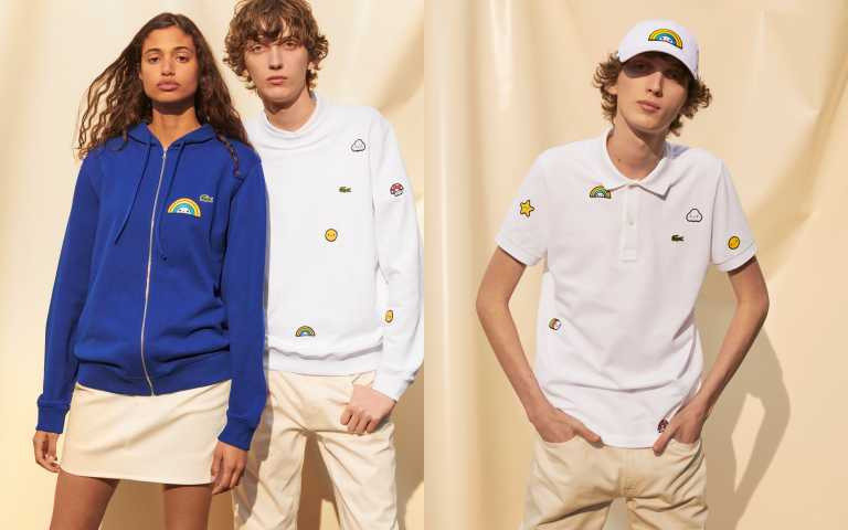「LACOSTE X CROCOSERIES 藝術家聯名系列」與藝術家FriendsWithYou聯手打造。(圖／品牌提供)