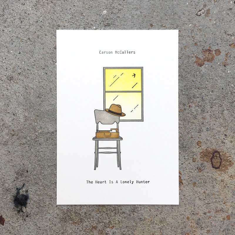 Letterpress的靈感來自Carson McCullers所著的“The Heart is a Lonely Hunter”。