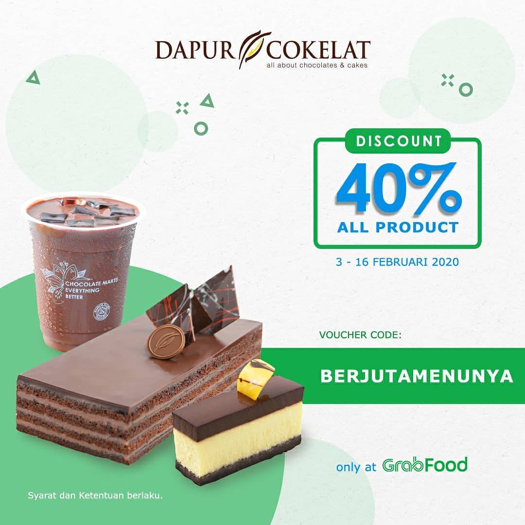 Grab Promo Dapur Cokelat Discount 40 All Product Grab Line Today