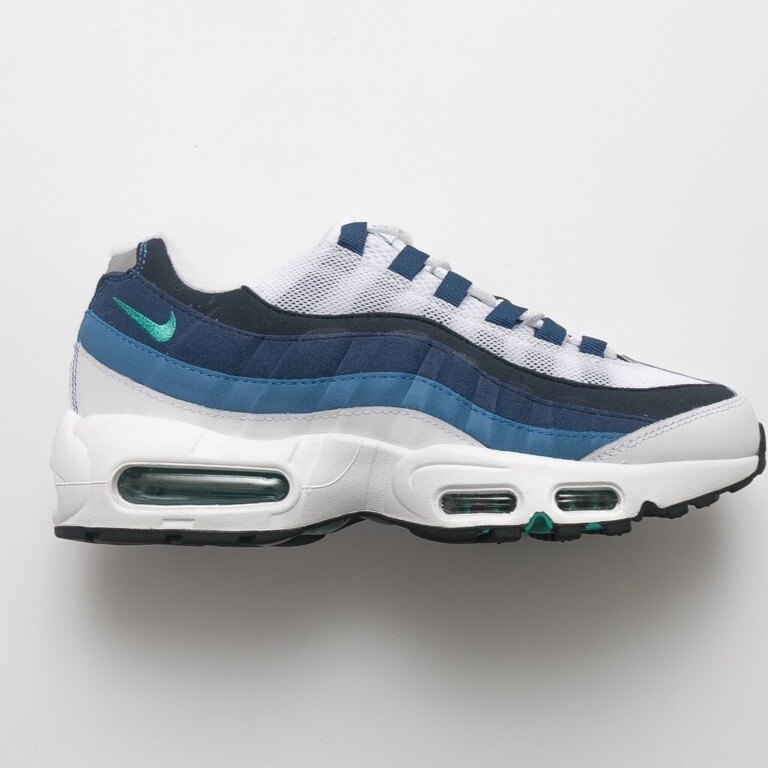 【日本海外代購】NIKE AIR MAX 95 OG 麂皮 漸層藍 反光 藍白 綠勾 男女 554970131