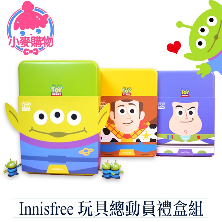 且我們是合法經營 絕對讓你買的安心 又放心innisfreeXtoystory玩具總動員聯名系列▪️三眼怪/綠茶籽保濕精華80ml▪️巴斯光年/寒蘭至潤面霜50ml▪️胡迪/香榭舒緩修護霜40ml以上