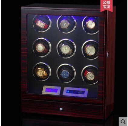 艾韓飾全自動搖表器搖擺盒手錶自動上鍊盒轉表器上弦器晃表器禮盒【9位智能遙控觸控屏】