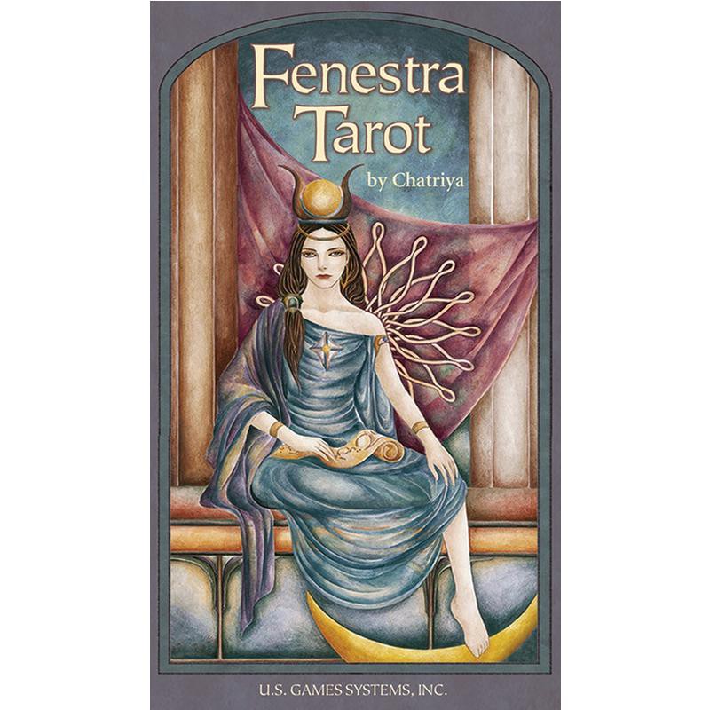 Fenestra TarotU.S.Game 美國遊戲公司發行78張牌，約7＊12公分來自泰國藝術家Chatriya創作的窗景塔羅，以柔和的筆觸巧妙的將傳統塔羅牌義與多元文化結合，其中包括埃及文化、裝
