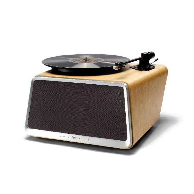 HYM Seed 黑膠智慧音響/黑膠唱機－白橡木色＋HYM DIY動物造型藍牙喇叭 HYM LAB DIY藍牙喇叭（貓咪造型）