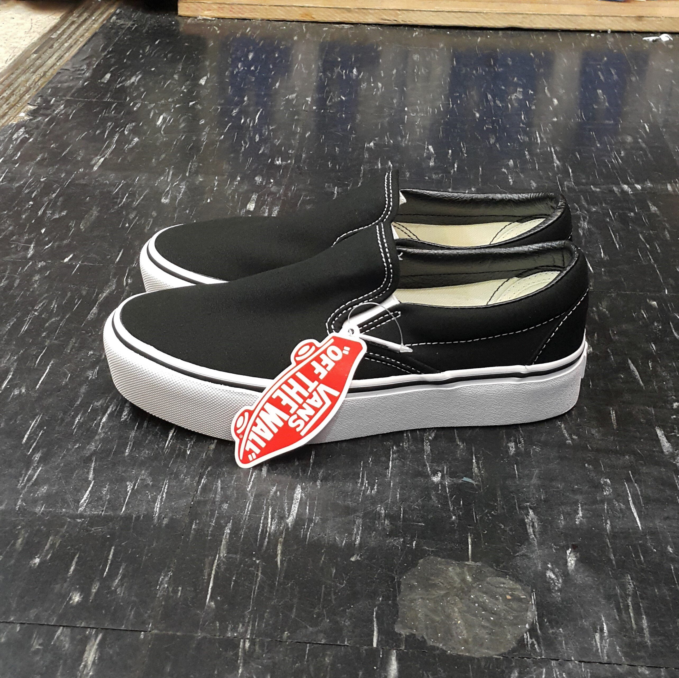 VANS 厚底 Slip On Platform 懶人鞋 黑白 黑色 帆布 增高 基本款 經典 VN00018EBLK