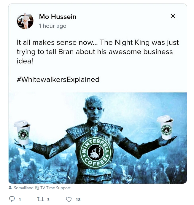 《權力遊戲》場景穿越出現星巴克外帶咖啡杯，網友笑稱：幫龍母外帶咖啡杯的店員慘了......