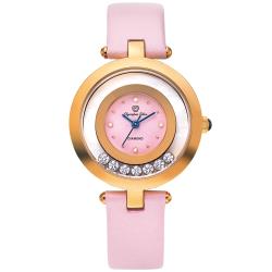 ◎● 瑞士高級石英機芯、高級藍寶石水晶鏡面|◎● 4顆真鑽時標|◎● 7顆流動CZ變換光影品牌:Olympia奧林比亞型號:28019LR粉面使用族群:女錶手錶特性:三針錶帶材質:皮革錶帶錶帶材質說明