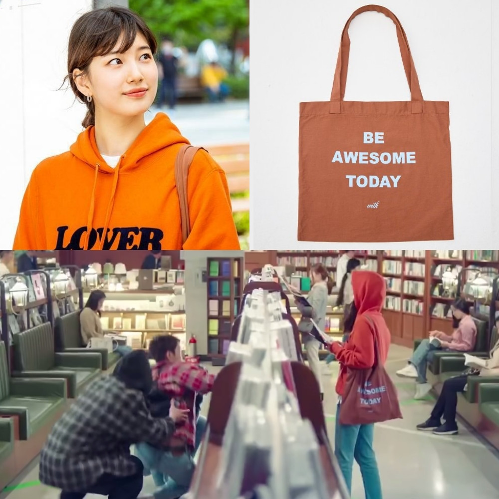 《Start-Up》秀智包包11：SOLOIST Daily Colorblock Lettering Eco Bag，約NT380