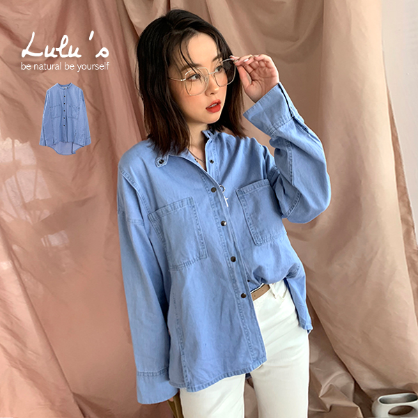 082921♦ 前短後長設計/前下擺小開叉/壓扣設計