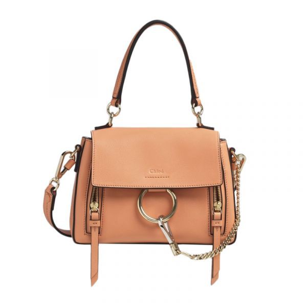 我們是蝦皮商城官方保證正品商家提供百分百品牌正品商品，蝦皮僅對商城商家才提供 假一賠二 的保障服務，敬請放心購買。全新真品Chloe 迷你 Mini Faye Day 小牛皮兩用包 水蜜桃粉橙色由意大