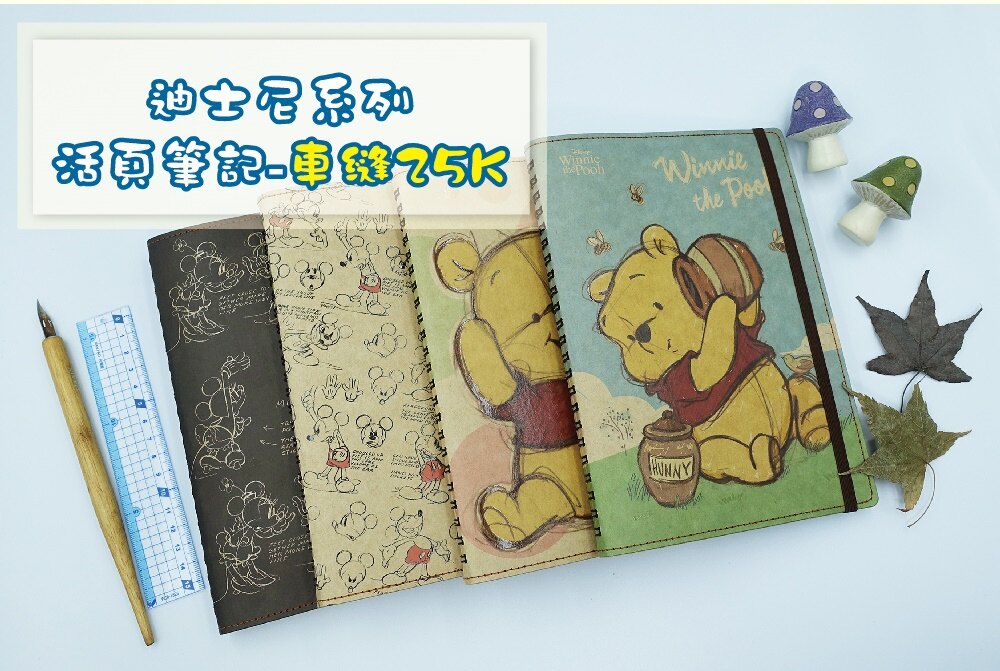 迪士尼系列25K活頁橫線筆記-車縫DPNA-25K20 《筑品文創》。人氣店家筑品文創的迪士尼系列、筆記本有最棒的商品。快到日本NO.1的Rakuten樂天市場的安全環境中盡情網路購物，使用樂天信用卡