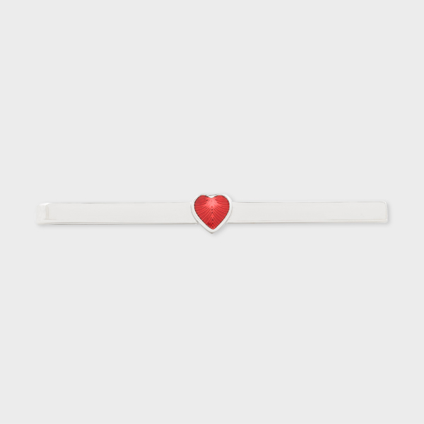 Men's Red 'Heart' Tie Clip