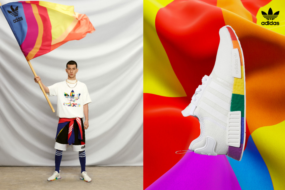 adidas Originals PRIDE彩色大logo男生上衣，NT$1,490 PRIDE NMD PRIDE，NT$5,690