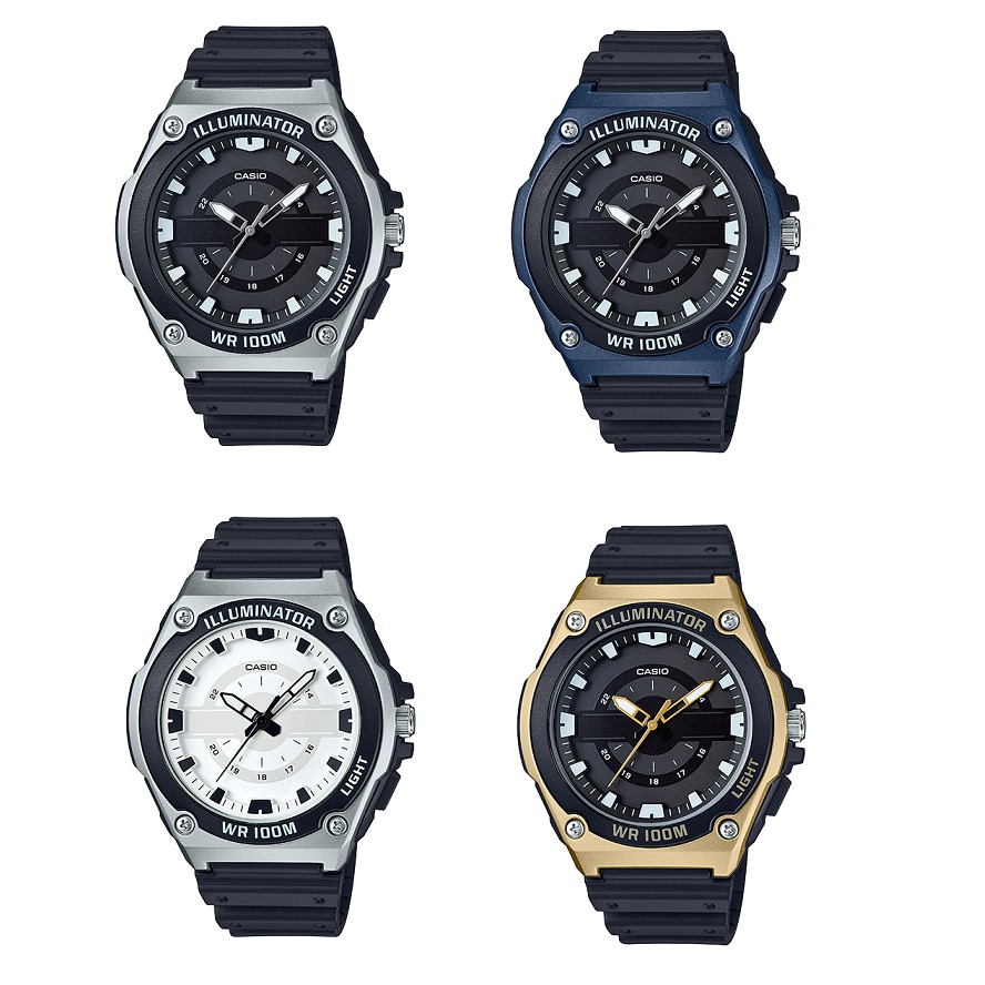 【CASIO】CASIO卡西歐 100米防水石英指針錶 MWC-100H 四色 台灣卡西歐保固一年