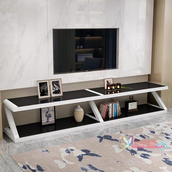 電視櫃現代簡約小戶型客廳 電視櫃茶幾組合鋼化玻璃歐式電視機櫃