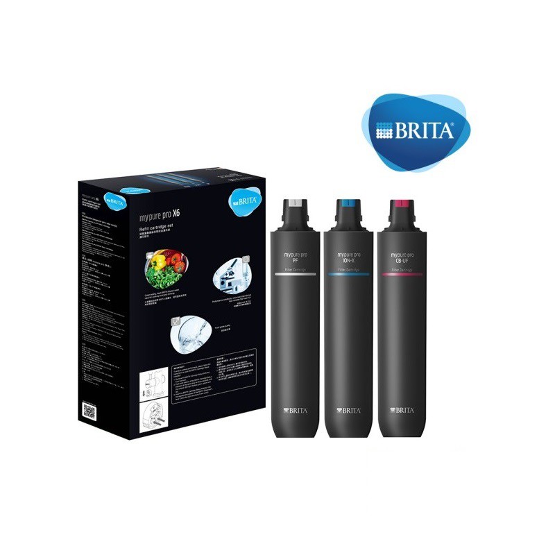 德國BRITA mypure pro X6專用一年份濾心組 (前置PF 離子交換樹脂ION-X 超濾CB-UF)大大淨水