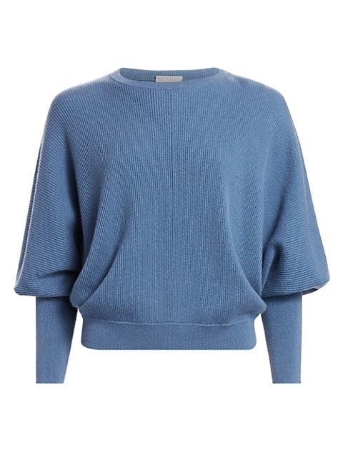 Knit through with a heavyweight English ribbed finish, this ultra-soft cashmere crewneck is a signat