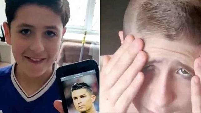 Ingin potong rambut seperti Cristiano Ronaldo, tapi jadinya malah Ronaldo Brasil. (Dok. Givemesport)