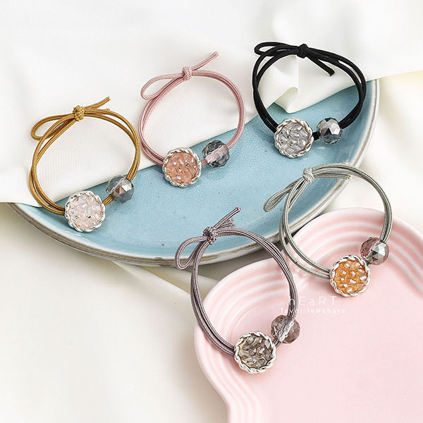 時尚水晶氣質造型髮圈 髮圈 髮飾 頭飾 髮束 綁頭髮圈