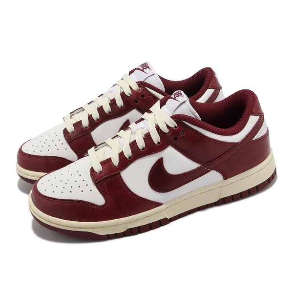 Nike Wmns Dunk Low PRM Team Red 酒紅 白 奶油底 女鞋 【ACS】 FJ4555-100