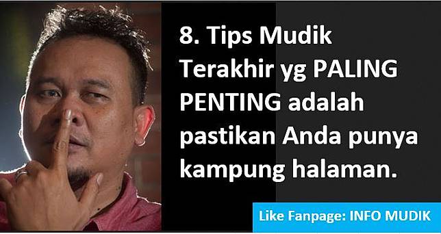 8 Tips Mudik ala Cak Lontong 'Ingat, Ini Mudik Bukan Minggat'