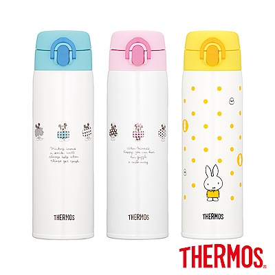 THERMOS膳魔師 不鏽鋼彈蓋真空保溫杯0.5L(JNX-500) Miffy/米奇/米妮