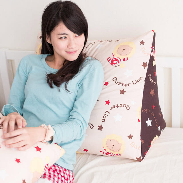 【奶油獅】正版授權-台灣製造-搖滾星星三角靠墊/美腿枕