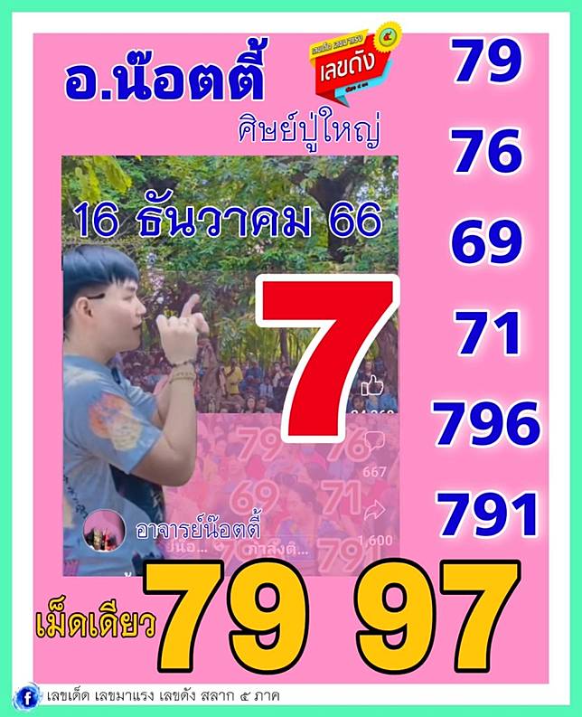 มาแล้ว อ.น๊อตตี้หลังงวดที่แล้วเข้าเต็มๆ 91 ฟันงวด16ธ.ค2566นี้  ซื้ออะไรก็ได้ขอให้มีเลขนี้ มาแน่500,000% | สยามนิวส์ | LINE TODAY