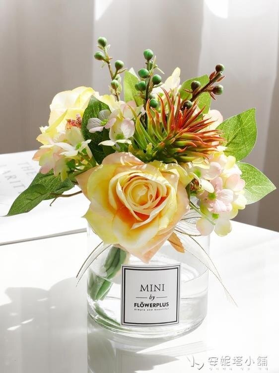 ins模擬花束客廳擺設花裝飾假花模擬玫瑰花客廳餐桌花藝擺件 ATF