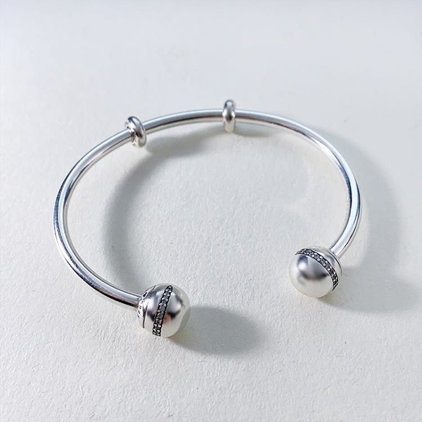 TTikk tik~潘多拉官網專柜正品手鍊Pandora新款流星 925銀開口手鐲女 598615